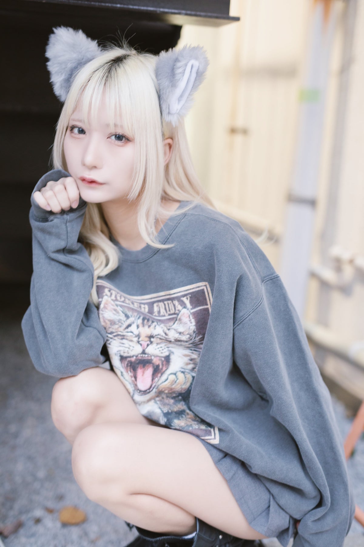 化け猫　トレーナー